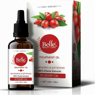 belle beauty care rosehip oil 50ml skin repair anti aging treatment face oil glow hydration skincare