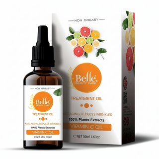 belle beauty care vitamin c oil 50ml brightening anti aging face oil glowing skin treatment