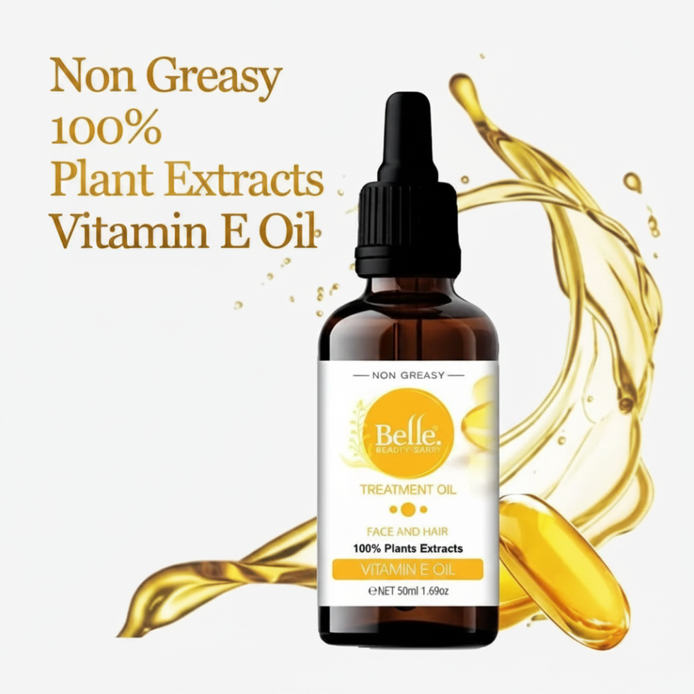 belle beauty care vitamin e oil 50ml hydrating skin repair treatment moisturizing face and body oil