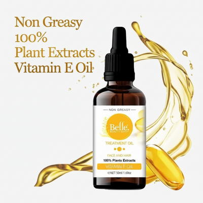 belle beauty care vitamin e oil 50ml hydrating skin repair treatment moisturizing face and body oil