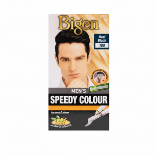 Bigen Men’s Speedy Colour | 5-Minute Hair Colour for Natural Grey Coverage