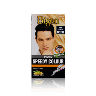 bigen men speedy color 100 real black 5 minute ammonia free hair dye for fast grey coverage long lasting natural black hair color product