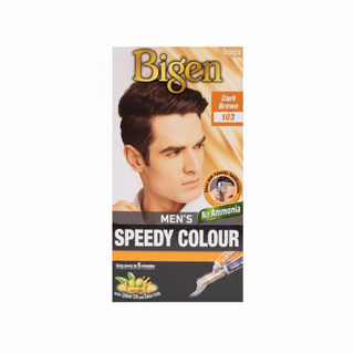 bigen men speedy color 103 dark brown 5 minute ammonia free hair dye for fast grey coverage natural looking long lasting hair color product