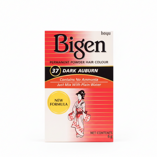 bigen permanent powder hair colour 37 dark auburn ammonia free water activated powder dye for grey coverage natural rich auburn long lasting hair color