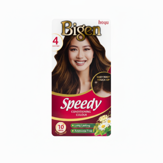 bigen speedy conditioning colour 4 chestnut ammonia free hair dye for grey coverage conditioning natural chestnut brown long lasting shiny hair color