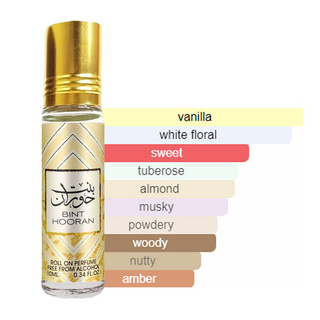 Bint Hooran Roll-On Perfume Oil 10ml by Ard Al Zaafaran | Elegant Vanilla Women Oil