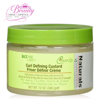 BioCare Curls & Naturals Curl Defining Custard 340g- Honey & Shea Oil for Perfect Curls