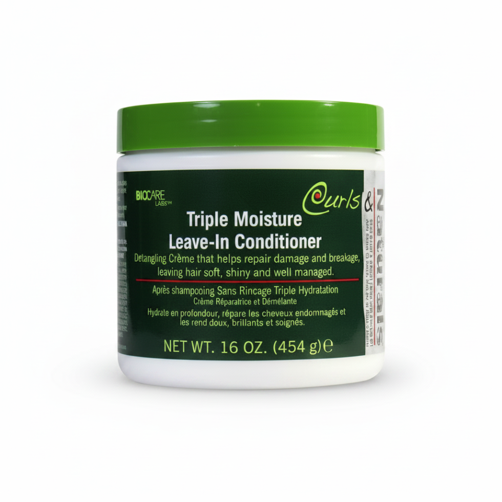 biocare triple moisture leave in conditioner hydrate detangle shine frizz control soft smooth hair care