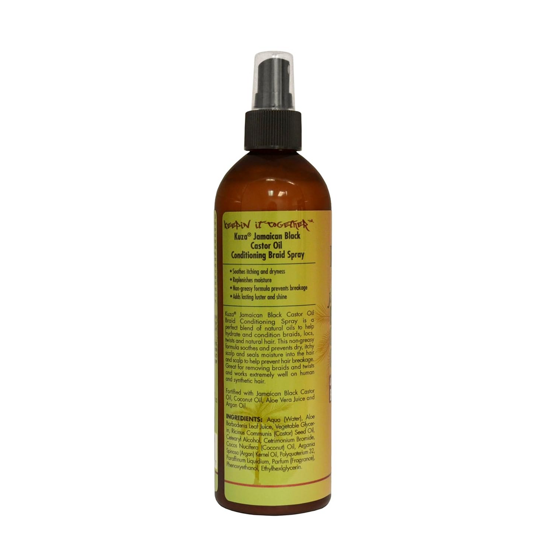Kuza Jamaican Black Castor Oil Conditioning Braid Spray 2oz & 12oz | Hydrate & Strengthen