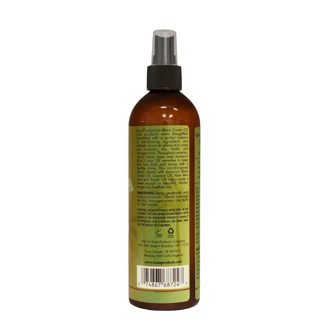 Kuza Jamaican Black Castor Oil Conditioning Braid Spray 2oz & 12oz | Hydrate & Strengthen