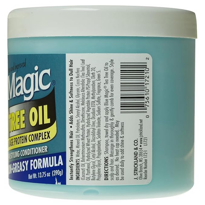 Blue Magic TEA TREE OIL Protéine anti-casse après-shampooing sans rinçage 390 g/13,75 oz