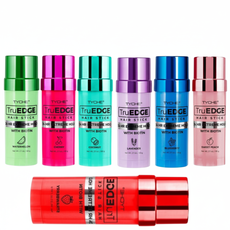 Tyche truedge hair stick strawberry 60g 24hr extreme hold biotin edge control stick for smoothing flyaways sleek hair styling