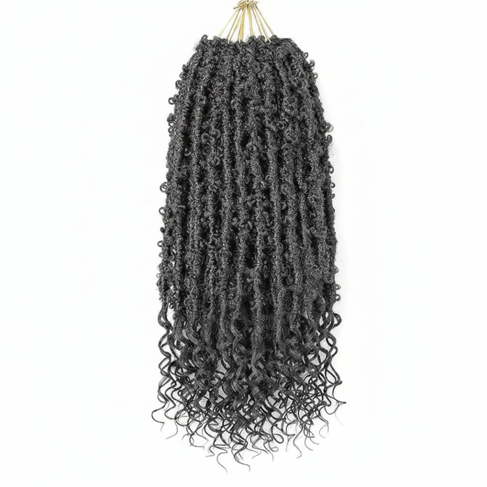 bobbi boss 2x 12 inch butterfly locs 1b distressed crochet hair extensions natural black style