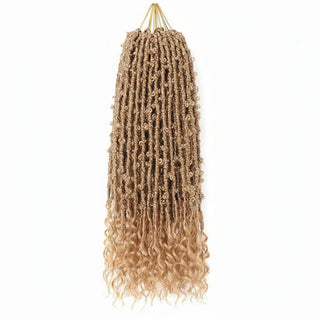 bobbi boss 2x 12 inch butterfly locs 27 distressed crochet hair extensions warm blonde style