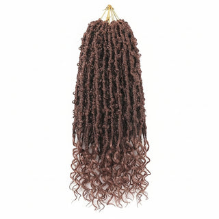 bobbi boss 2x 12 inch butterfly locs 30 distressed crochet hair extensions auburn blonde style