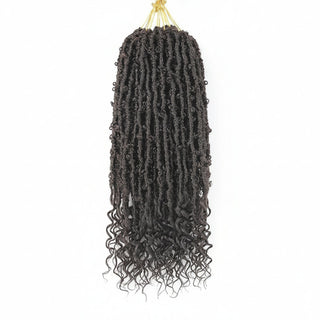 bobbi boss 2x 12 inch butterfly locs 4 distressed crochet hair extensions brown style