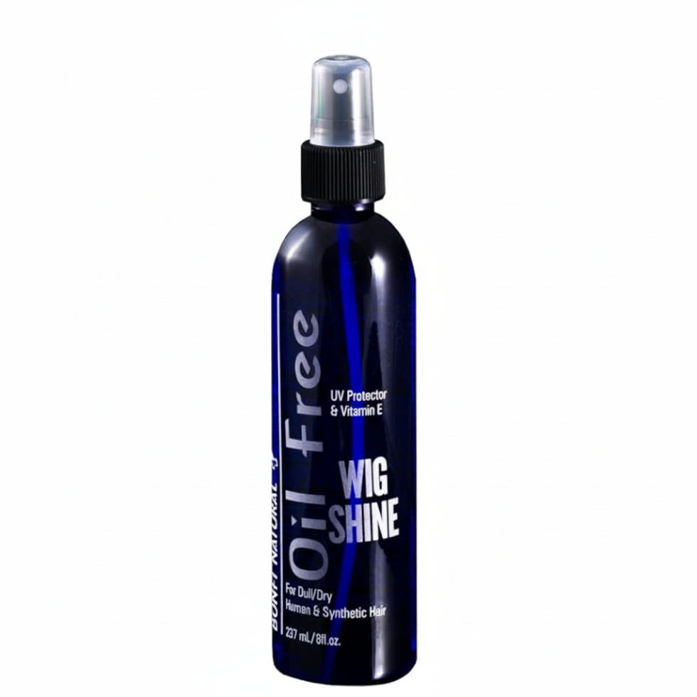 bonfi natural oil free wig shine spray lightweight shine fresh non greasy synthetic human hair care
