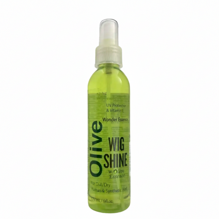 Bonfi Natural Wig Shine With Olive Oil Spray  6oz | Human & Synthetic Hair