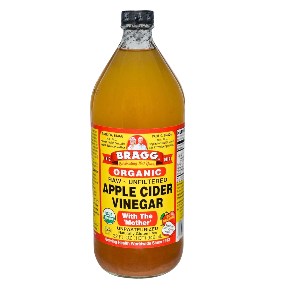 Bragg Organic Apple Cider Vinegar 946ml bottle for digestion weight management and daily wellness support