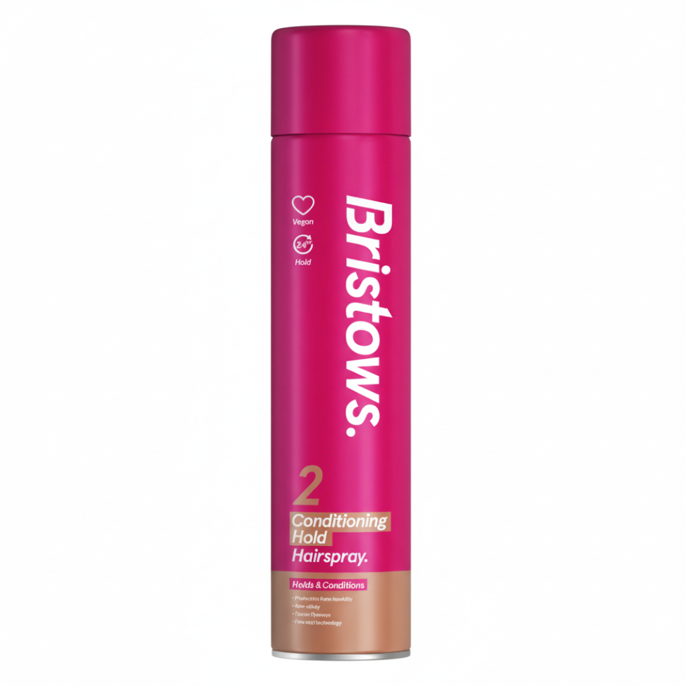 bristows 2 conditioning hold hair spray flexible hold shine control 400ml