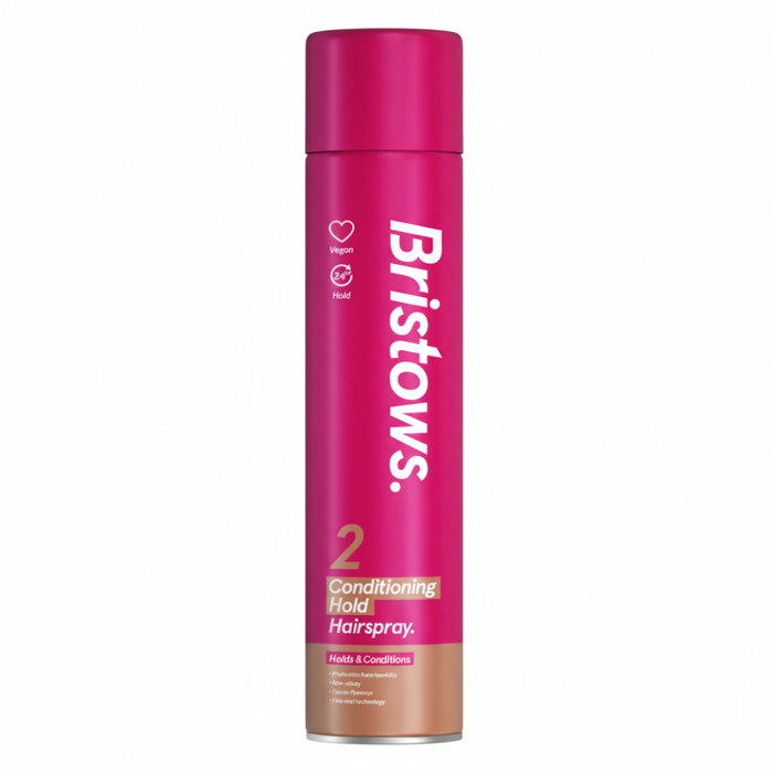 Bristows 2 Conditioning Hold Hair Spray 400ml | Flexible Hold & Shine Control