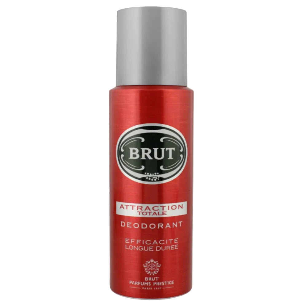 Brut Attraction Totale deodorant 200ml long lasting masculine fragrance body spray for men freshness