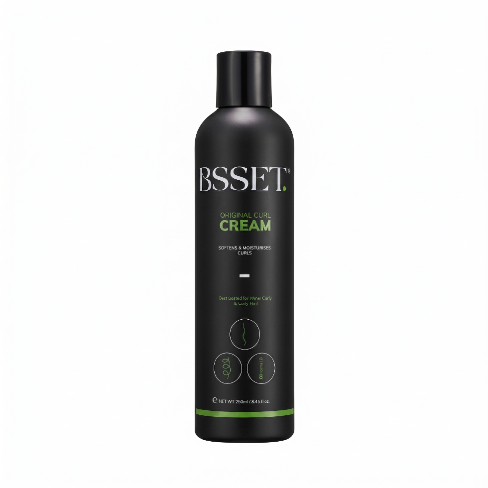 bset original curl cream 250ml define moisturize natural curls frizz control soft bouncy shiny hair styling product