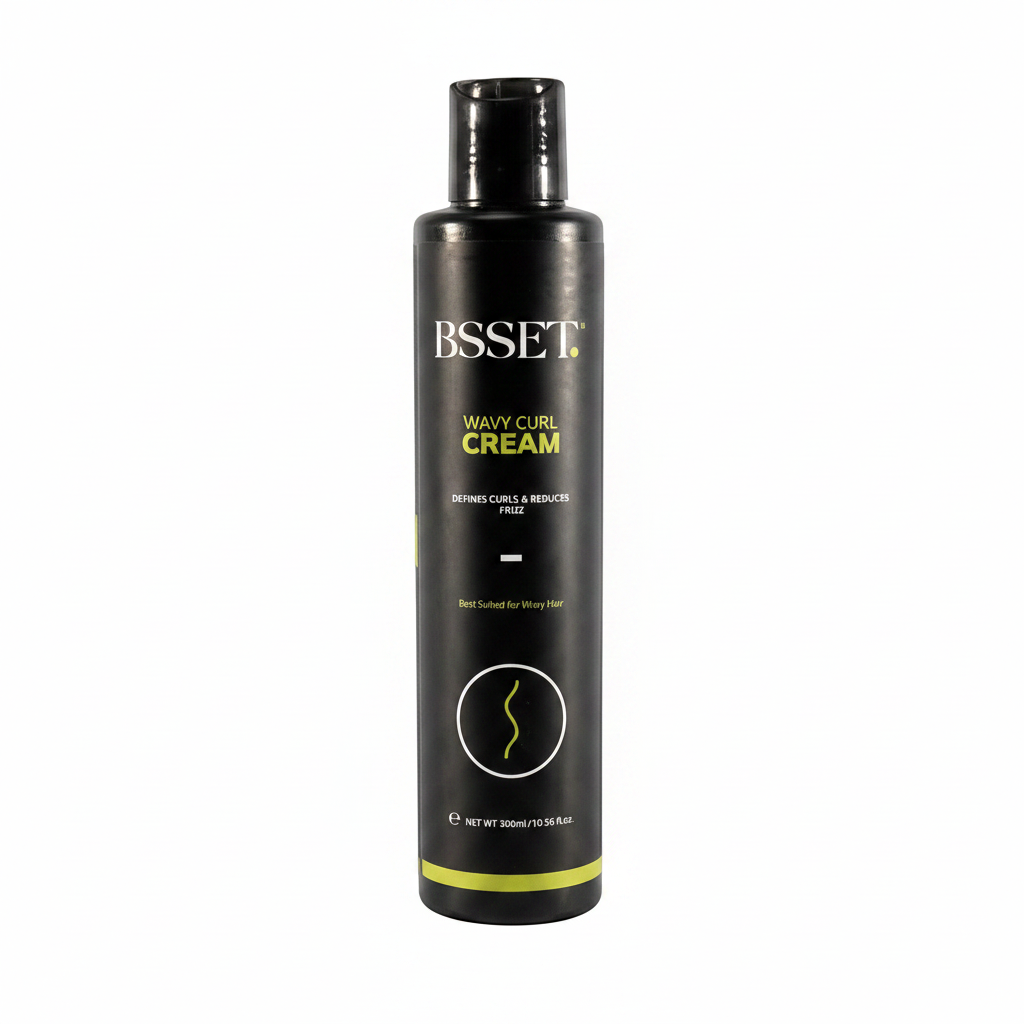 bset wavy curl cream 300ml define type 2 waves frizz control lightweight moisture soft bouncy natural wavy hair styling cream