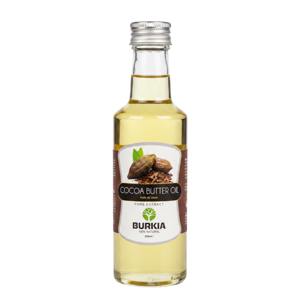 Burkia pure cocoa butter oil 250ml 100% natural skin and hair moisturizing nourishing oil