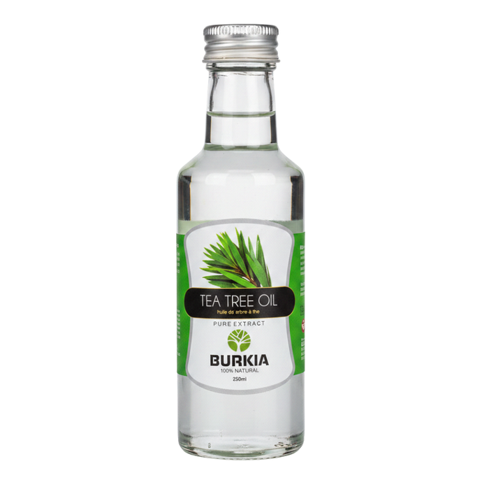 Burkia pure tea tree oil 250ml 100% natural essential oil for skin cleansing and scalp care
