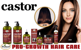 Difeel Castor Pro-Growth Conditioner 12oz | Help Hair Growth, Thicken Thin, Lifeless