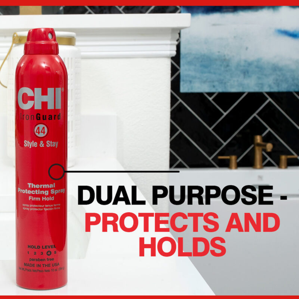 CHI 44 Iron Guard Thermal Protection Spray 10oz for heat protection and firm hold styling