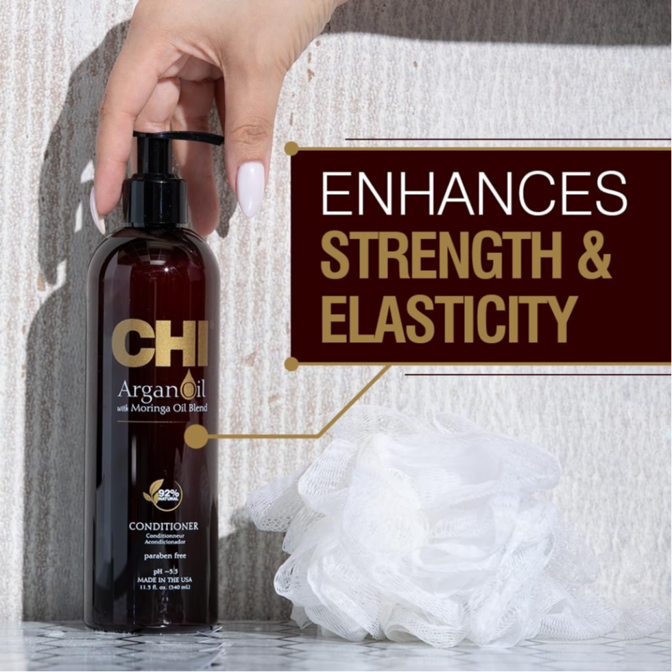 CHI Argan Oil Conditioner 11.5oz for moisturizing and strengthening dry hair