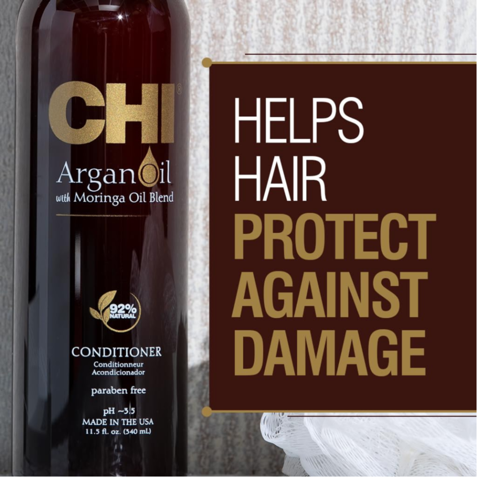 CHI Argan Oil Conditioner 11.5oz for moisturizing and strengthening dry hair
