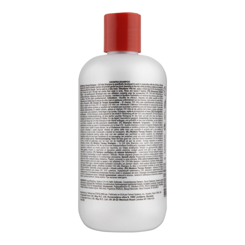 CHI Infra Moisture Therapy Shampoo 12oz hydrating and strengthening hair cleanser