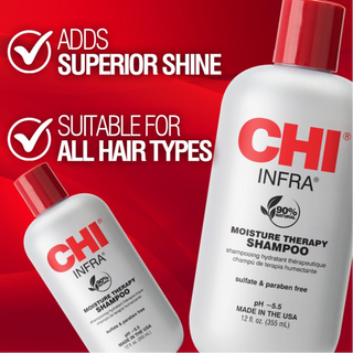 CHI Infra Shampoo 12oz gentle hydrating cleanser for soft and healthy hair