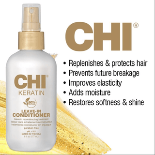 CHI Keratin Leave-In Conditioner 6oz for softness shine and breakage control