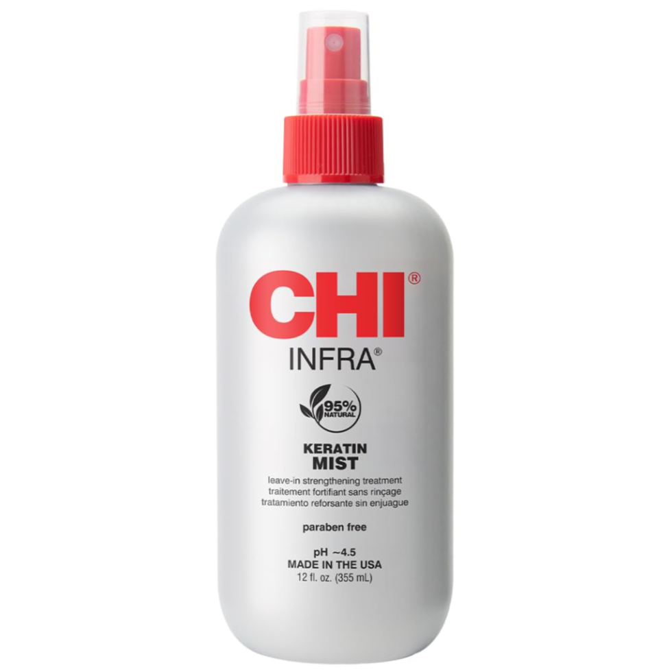 CHI Keratin Mist 12oz strengthening hair spray for softness shine and damage repair