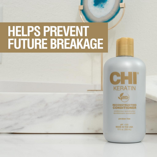 CHI Keratin Reconstructing Conditioner 12oz restores moisture shine and strength