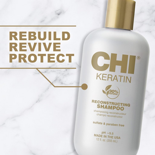 CHI Keratin Reconstructing Shampoo 12oz repairs and strengthens damaged hair