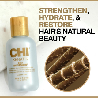 CHI Keratin Silk Infusion 2oz leave-in treatment for smooth shiny and repaired hair
