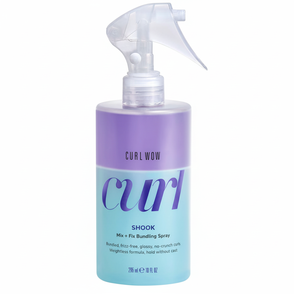 Curl Wow SHOOK Mix & Fix Bundling Spray – Frizz-Free, Glossy, Defined Curls