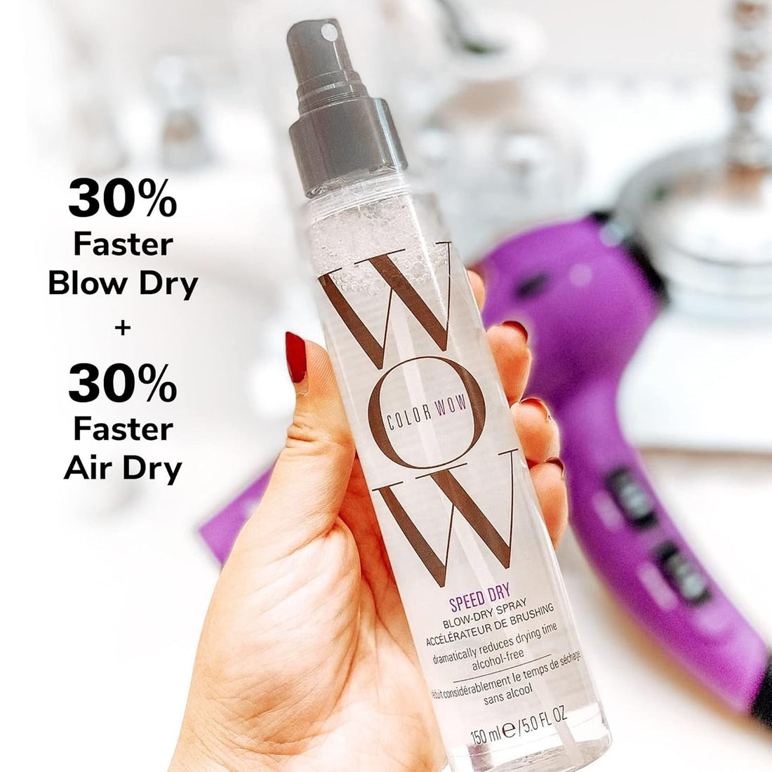 Color WOW Speed Dry Blow Dry Spray 150ml  Heat Protectant & Strengthening