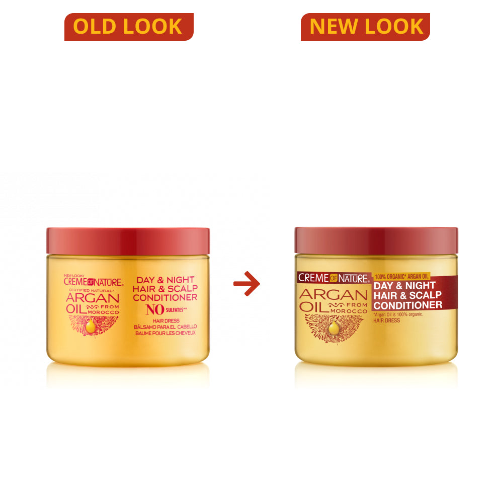 Creme of nature argan oil day night hair scalp conditioner 135g moisturize shine leave in conditioner hydrating scalp care soft shiny manageable hair product