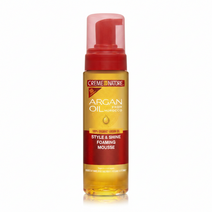 Creme Of Nature Argan Oil Mousse 207ml | Style Shine Define & Hydrate Curls