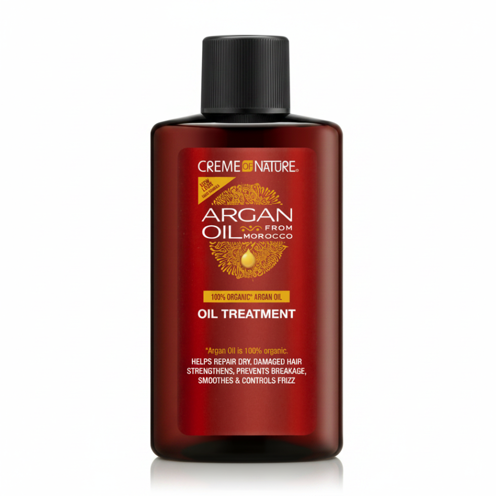 Creme of nature argan oil treatment 3oz shine repair frizz control lightweight hair oil for dry damaged hair smoothing nourishing argan oil hair care product