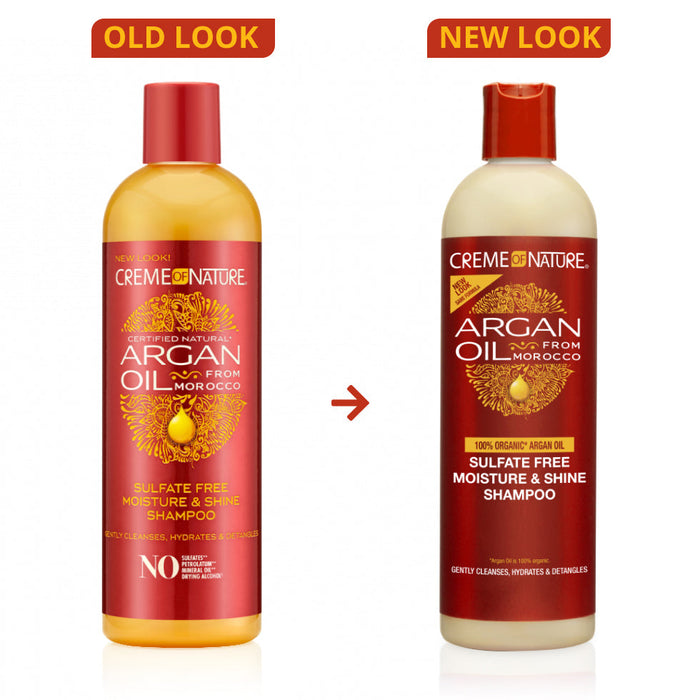 Creme Of Nature Sulfate Free Moisture & Shine Shampoo 355ml | Argan Oil Care