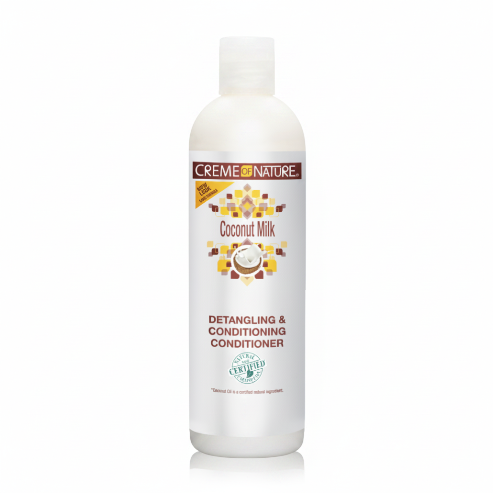 Creme of nature coconut milk detangling conditioning conditioner 12oz hydrating hair care conditioner for soft smooth manageable hair detangling formula for dry hair