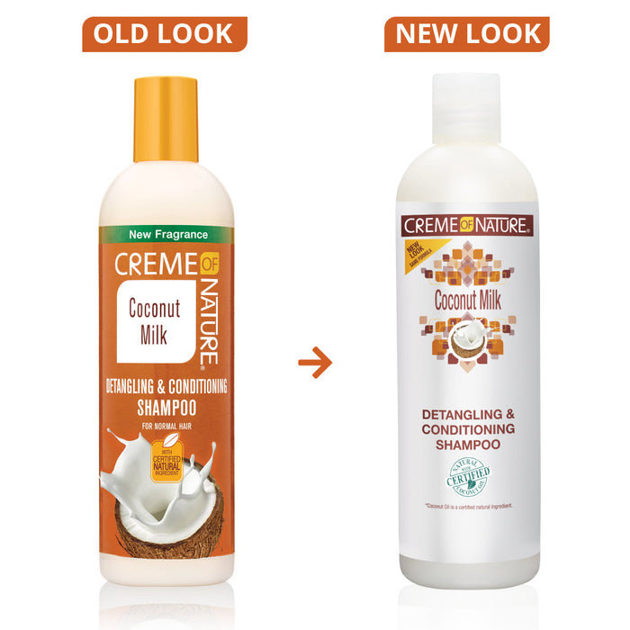 Creme Of Nature Shampooing démêlant et revitalisant au LAIT DE COCO 354 ml/12 oz