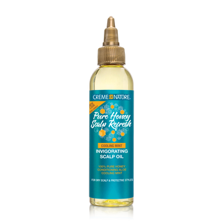 Creme of nature pure honey scalp refresh invigorating scalp oil 4oz lightweight moisturizing scalp care oil for dry scalp soothing nourishing hair treatment with honey formula